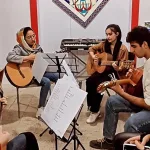 کلاس آموزشی موسیقی در آکادمی هنرهفتم شیراز
